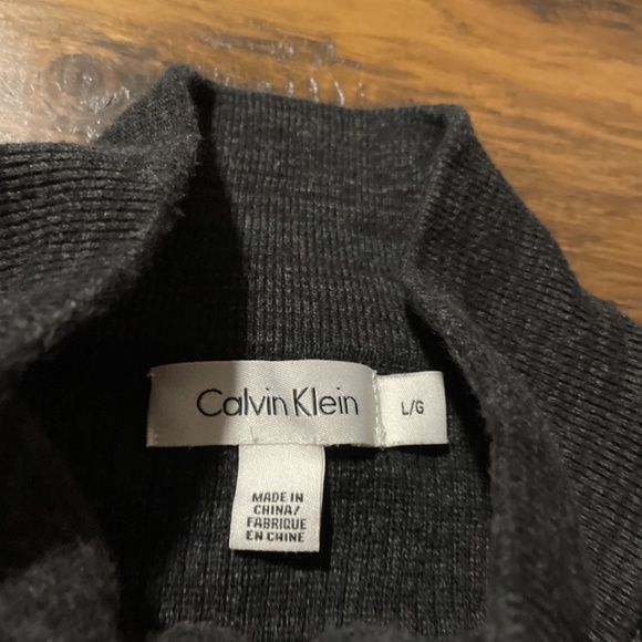 Calvin Klein mock neck full zip knit cardigan sweater size Large - Picture 7 of 11